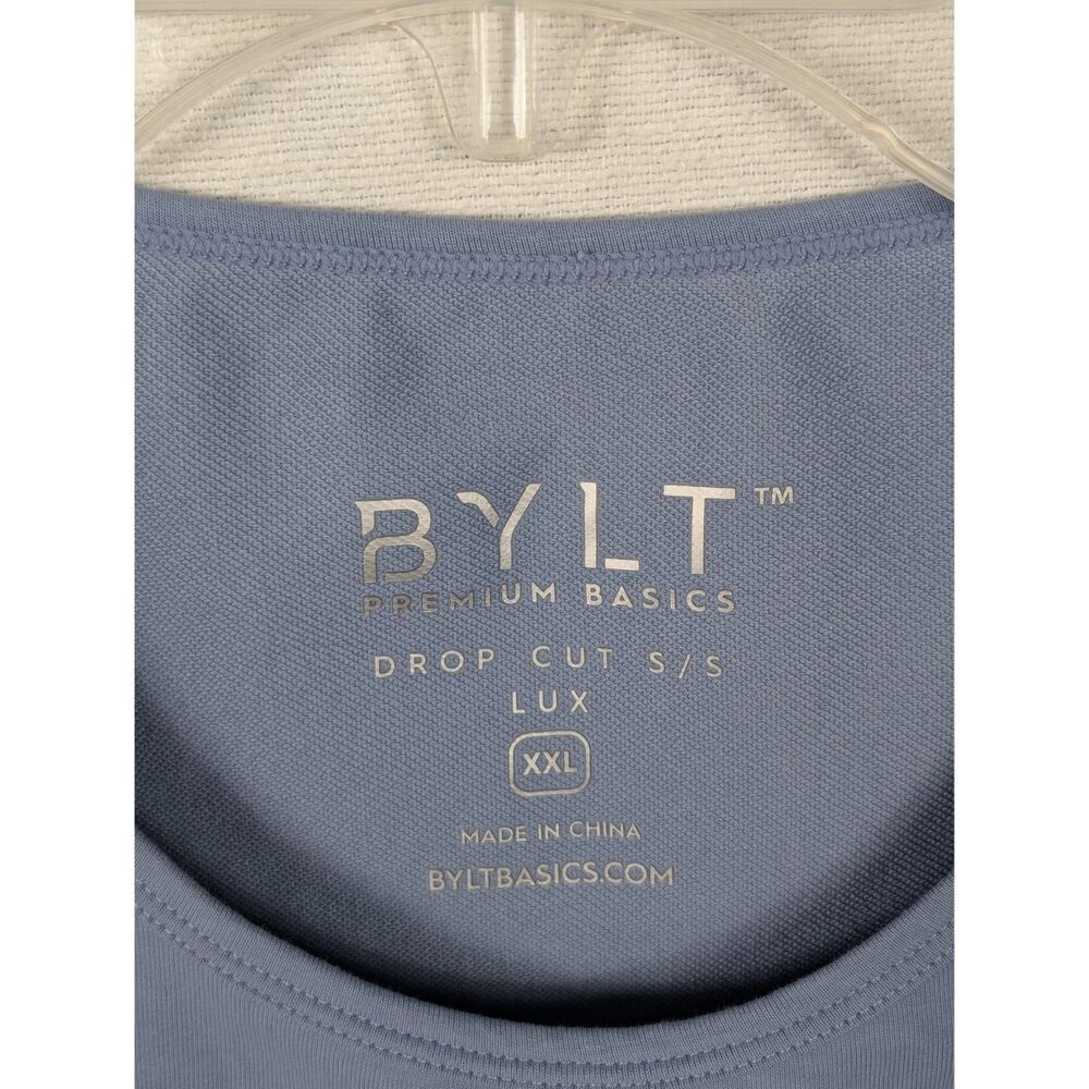 BYLT Drop Cut S/S Lux T-Shirt Light Blue Men's Size 2XL/XXL - Picture 5 of 10